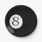 Acht Ball-PapierTeller Pappteller (Vorderseite)