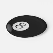 Acht Ball-PapierTeller Pappteller (Schrägansicht)