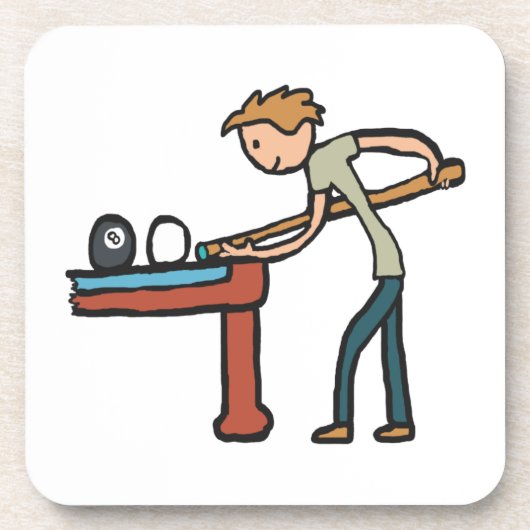 Acht Ball Pool Getränkeuntersetzer (Vorderseite)