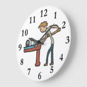 Acht Ball Pool Große Wanduhr (Winkel)