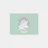 Acht Ball-Pool-Haifisch-Logo mit Namen Post-it Klebezettel (Vorderseite)