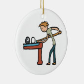 Acht Ball Pool Keramik Ornament (Rechts)