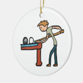 Acht Ball Pool Keramik Ornament (Links)