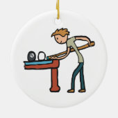 Acht Ball Pool Keramik Ornament (Hinten)