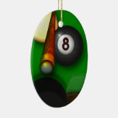 Acht Ball-Pool und Billard personalisiert Keramikornament (Rechts)