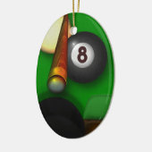 Acht Ball-Pool und Billard personalisiert Keramikornament (Links)