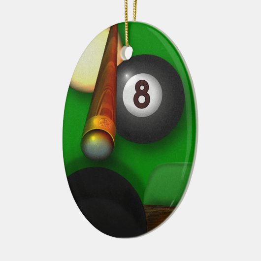 Acht Ball-Pool und Billard personalisiert Keramikornament (Links)