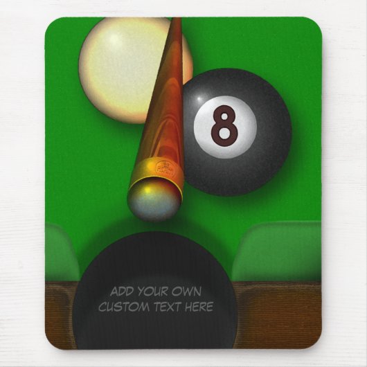 Acht Ball-Pool und Billard personalisiert Mousepad (Vorne)