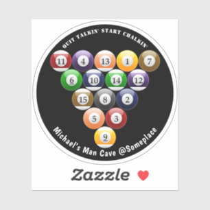 Acht-Ball-Rack-Billard-Balls 8-Ball-Pool-Spiel Aufkleber