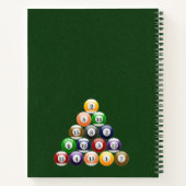 Acht-Ball-Rack-Billard-Balls 8-Ball-Pool-Spiel Notizbuch (Rückseite)