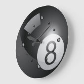 Acht-Ball-Uhr Große Wanduhr (Winkel)