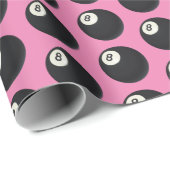 Acht Ball Y2K Snooker 90er Jahre rosa Geschenkpapier (Rolleneckpunkt)