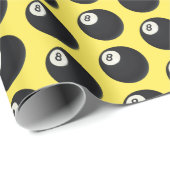 Acht Ball Y2K Snooker 90er Yellow Geschenkpapier (Rolleneckpunkt)