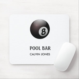 Acht Ballbecken Bar weiß Mousepad