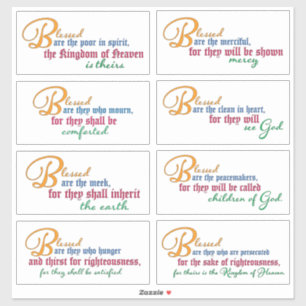 Acht Beatitudes—Matthew 5:1-12 Aufkleber