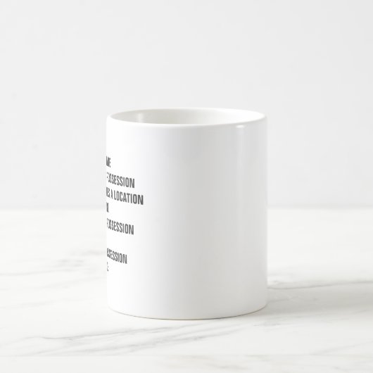 Acht Beispiele der richtigen englischen Grammatik Kaffeetasse (Mittel)