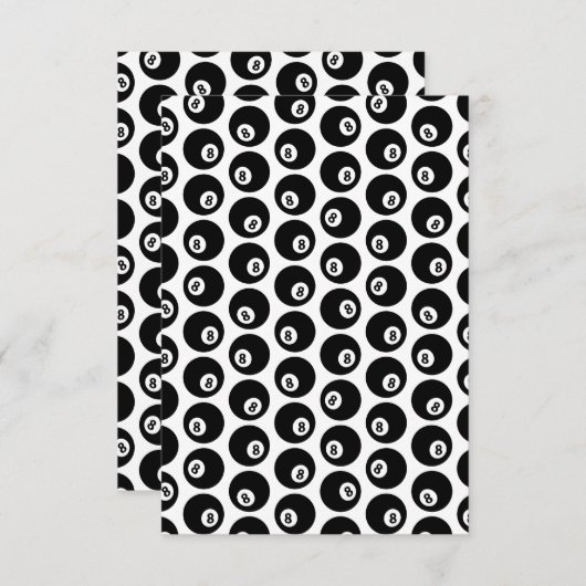 Acht Billard-Billard-Muster CUSTOM-FARBE Dankeskarte (Vorne/Hinten)