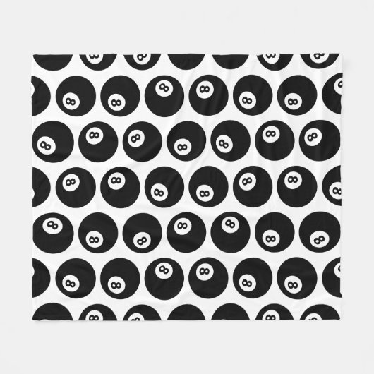 Acht Billard-Billard-Muster CUSTOM-FARBE Fleecedecke (Vorderseite (Horizontal))