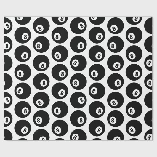Acht Billard-Billard-Muster CUSTOM-FARBE Geschenkpapier (Flach)