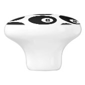 Acht Billard-Billard-Muster CUSTOM-FARBE Keramikknauf (Seitenansicht)