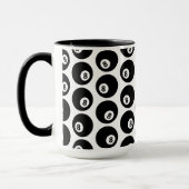 Acht Billard-Billard-Muster CUSTOM-FARBE Tasse (Links)