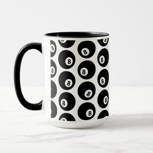 Acht Billard-Billard-Muster CUSTOM-FARBE Tasse (Links)