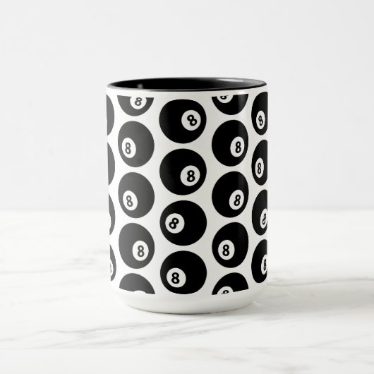 Acht Billard-Billard-Muster CUSTOM-FARBE Tasse (Zentrum)