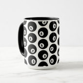 Acht Billard-Billard-Muster CUSTOM-FARBE Tasse (Vorderseite Links)