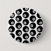 Acht Billard Billard Pool Muster CUSTOM FARBE Button (Vorderseite)