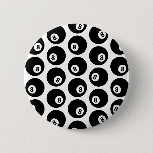 Acht Billard Billard Pool Muster CUSTOM FARBE Button (Vorderseite)