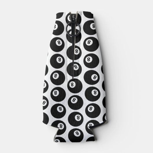 Acht Billard Billard Pool Muster CUSTOM FARBE Flaschenkühler (Rückseite)