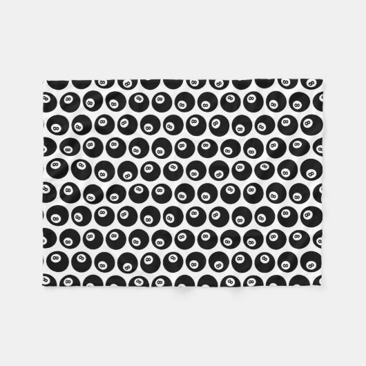 Acht Billard Billard Pool Muster CUSTOM FARBE Fleecedecke (Vorderseite (Horizontal))