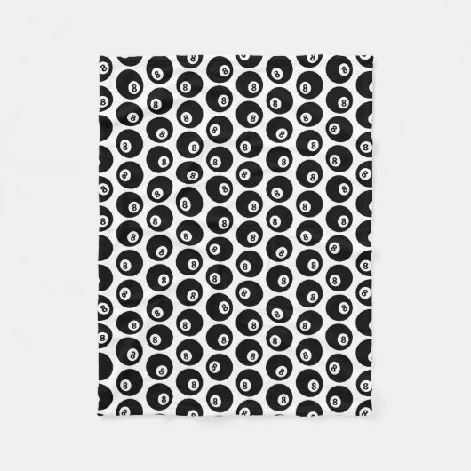 Acht Billard Billard Pool Muster CUSTOM FARBE Fleecedecke (Vorderseite)