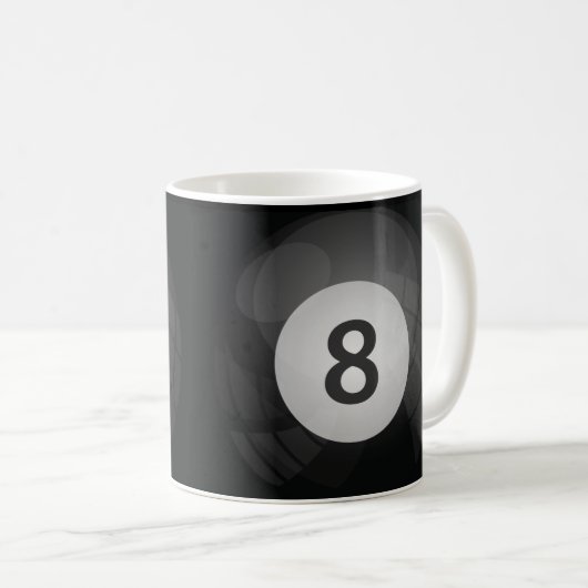 Acht Billard Tasse, Cup Kaffeetasse (VorderseiteRechts)