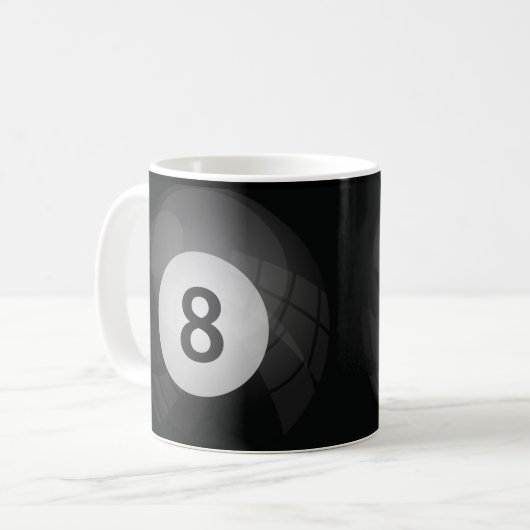 Acht Billard Tasse, Cup Kaffeetasse (Vorderseite Links)
