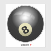 Acht Billiard Balls Aufkleber (Blatt)