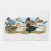 Acht Call Ducks Geschirrtuch (Horizontal)