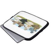 Acht Call Ducks Laptopschutzhülle (Vorne Knopf)