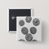 Acht Carolingian Münzen Button (Vorne & Hinten)