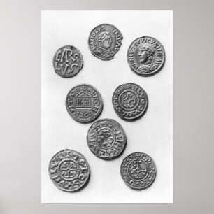 Acht Carolingian Münzen Poster