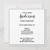 Acht Family Wiedersehen Foto Collage White Einladung (Rückseite)