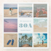 Acht Foto Beach House Dekor Glasuntersetzer (Vorderseite)