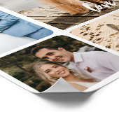 Acht Foto Collage Couple Wedding Eintritt Zeichen Poster (Ecke)