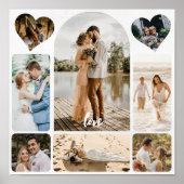 Acht Foto Collage Couple Wedding Eintritt Zeichen Poster (Vorne)