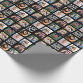 Acht Foto Collage Happy Birthday Wrapping Paper Geschenkpapier (Ecke)