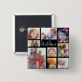 Acht Foto der Monogram-Familie individuell Button (Vorne & Hinten)
