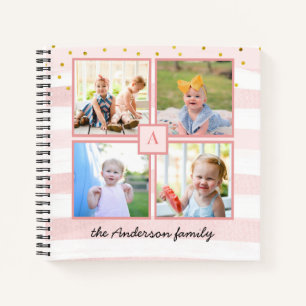 Acht Fotos Collage Family Notebook Notizblock
