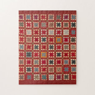 Acht gepunkteter Stern in warmen Farben Puzzle