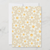 Acht Groovy Retro Daisy Foto Geburtstag Einladung (Rückseite)