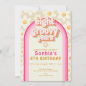 Acht Groovys Daisy Rainbow Birthday Invitati Einladung (Vorderseite)